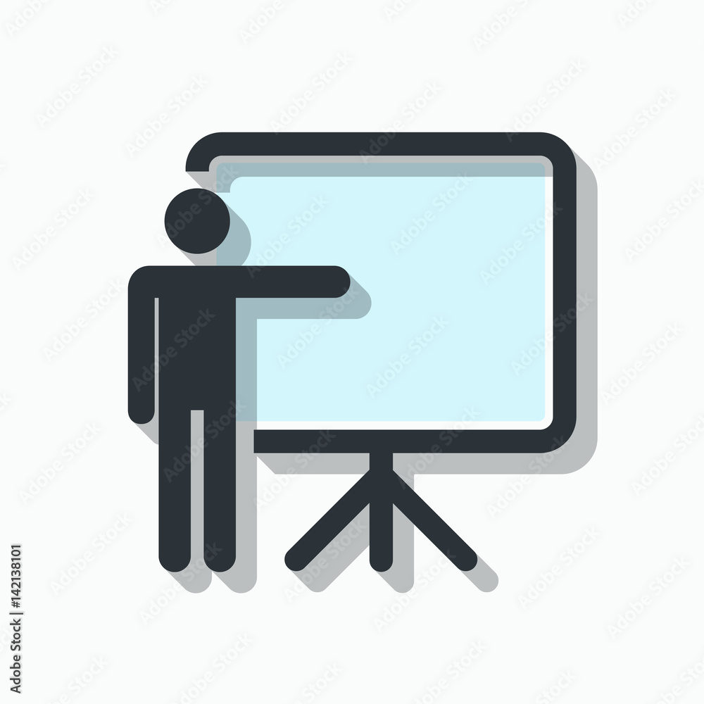 Training, presentation and education icon. Vector Illustration. Training, presentation and education icon. Vector Illustration.