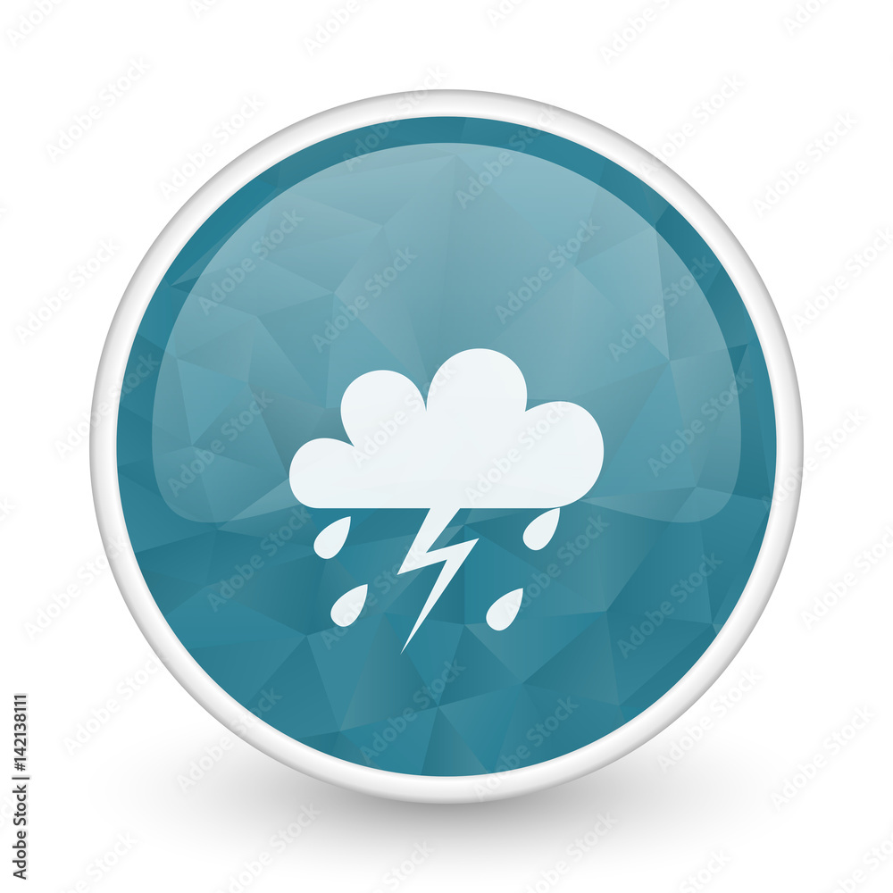 Storm brillant crystal design round blue web icon. Storm brillant crystal design round blue web icon.