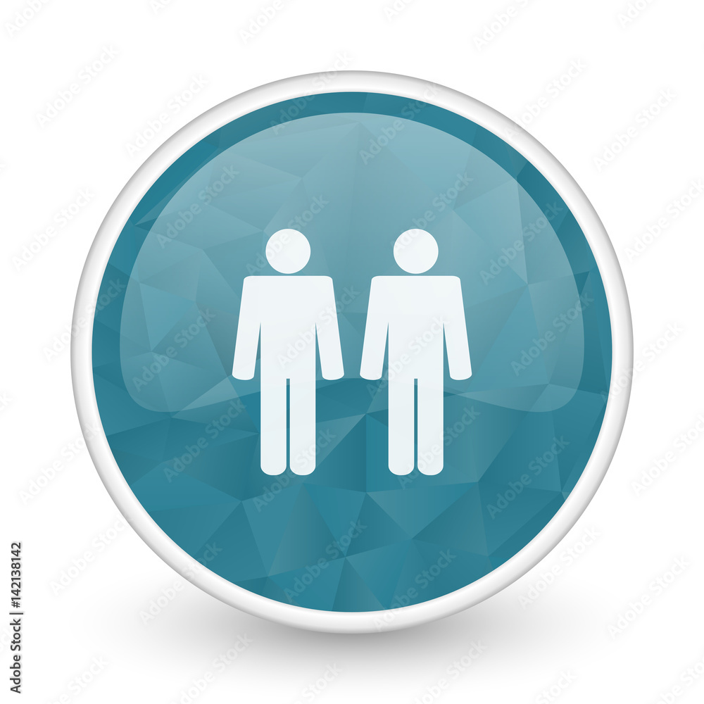 Couple brillant crystal design round blue web icon. Couple brillant crystal design round blue web icon.