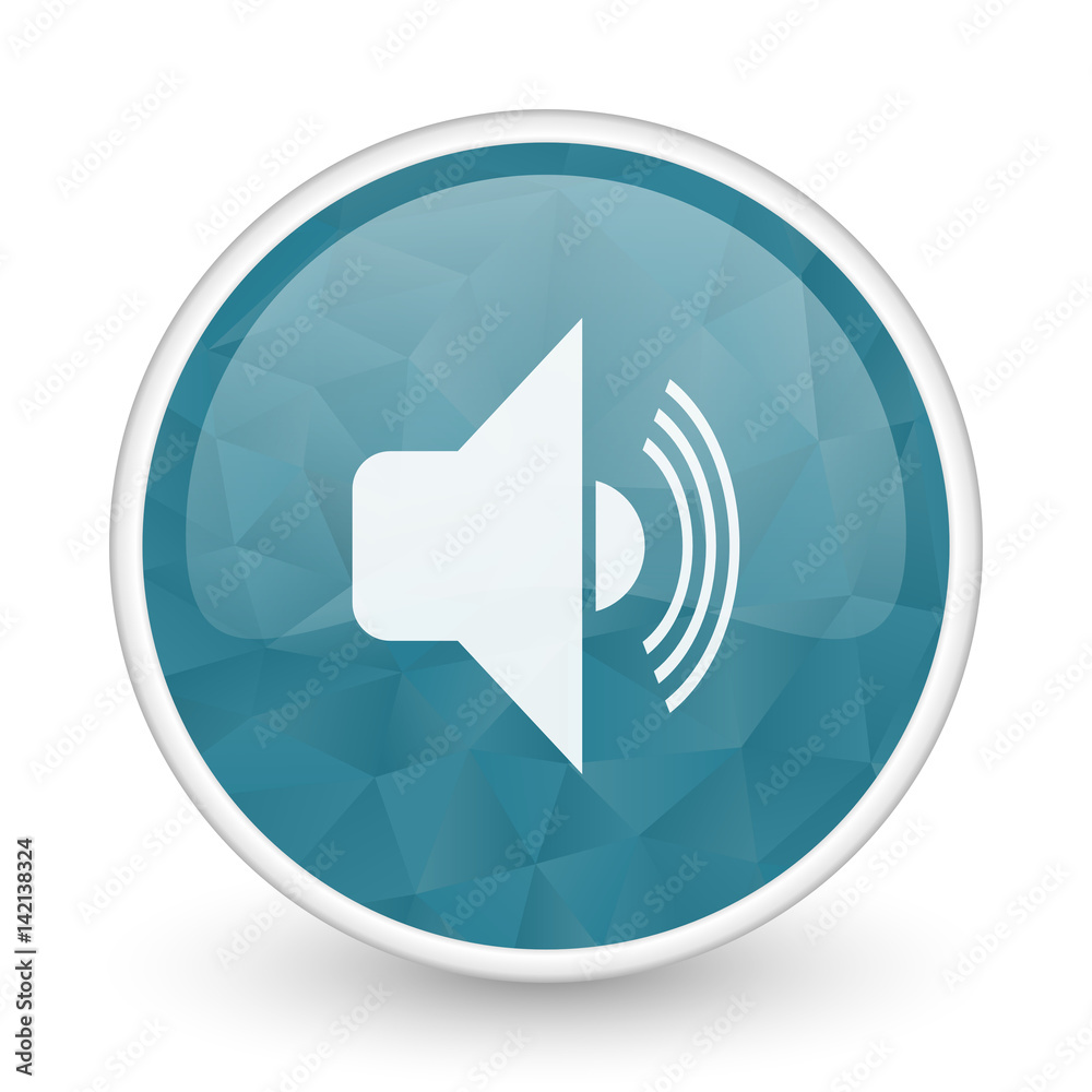 Volume brillant crystal design round blue web icon. Volume brillant crystal design round blue web icon.