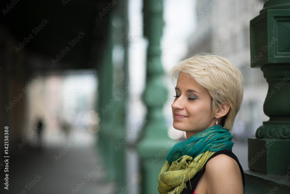 happy girl in the city happy girl in the city
