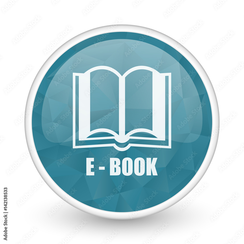Book brillant crystal design round blue web icon. Book brillant crystal design round blue web icon.