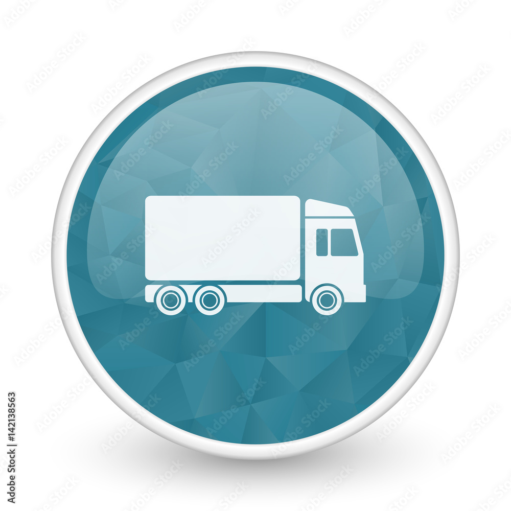 Delivery brillant crystal design round blue web icon. Delivery brillant crystal design round blue web icon.