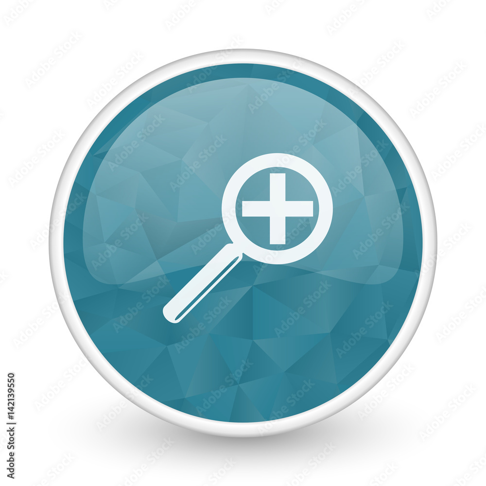 Lens brillant crystal design round blue web icon. Lens brillant crystal design round blue web icon.