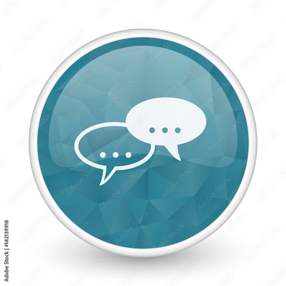 Forum brillant crystal design round blue web icon. Forum brillant crystal design round blue web icon.