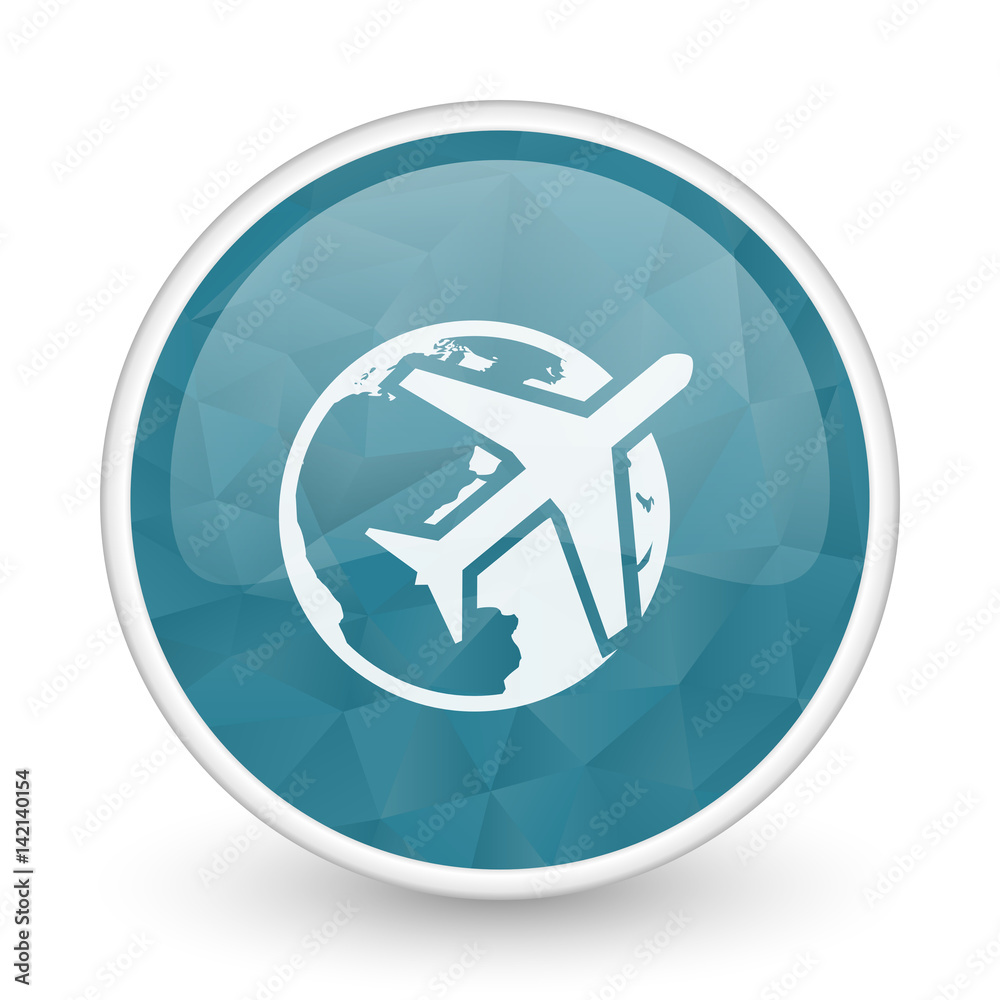 Travel brillant crystal design round blue web icon. Travel brillant crystal design round blue web icon.