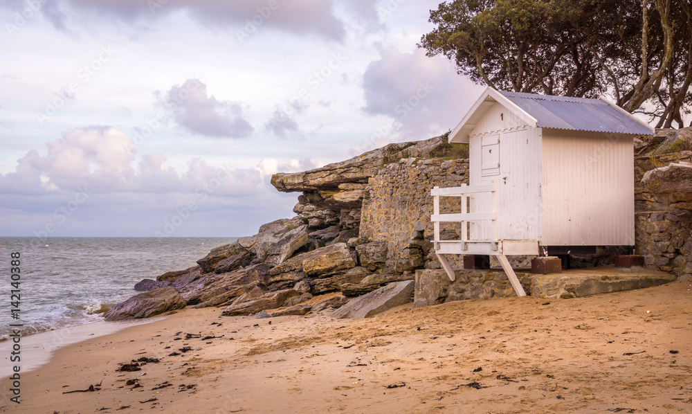 Obraz premium Cabane sur la plage des Dames, Noirmoutier en l'ïle