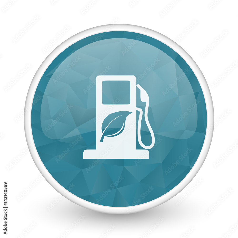 Biofuel brillant crystal design round blue web icon. Biofuel brillant crystal design round blue web icon.