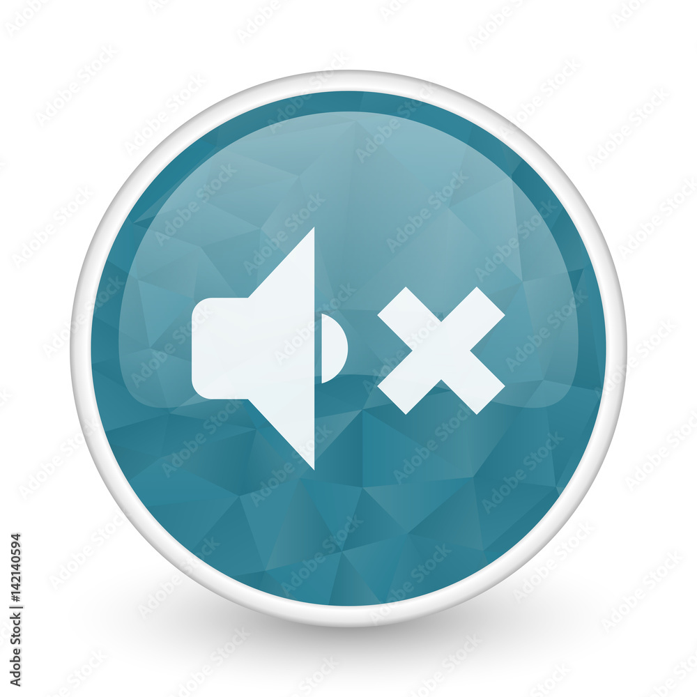 Speaker volume brillant crystal design round blue web icon. Speaker volume brillant crystal design round blue web icon.