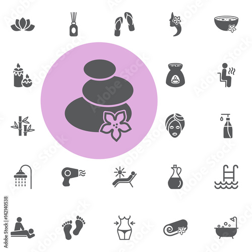 stone icon. spa set vector illustration