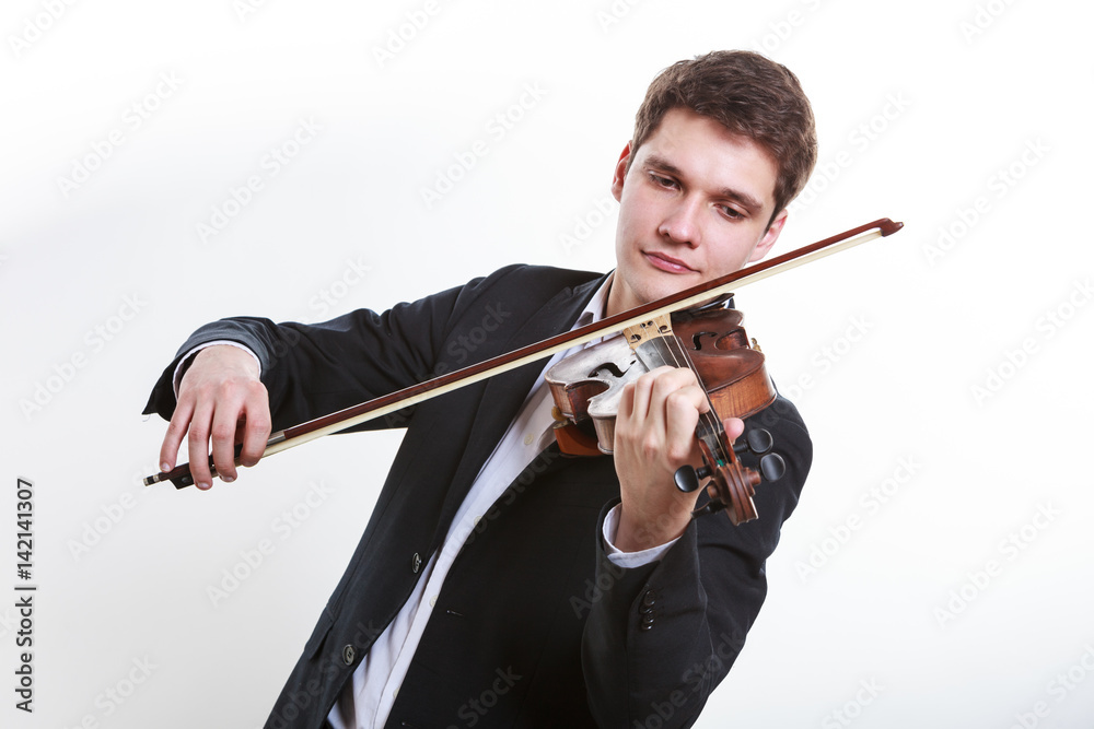 Man man dressed elegantly playing violin Man man dressed elegantly playing violin