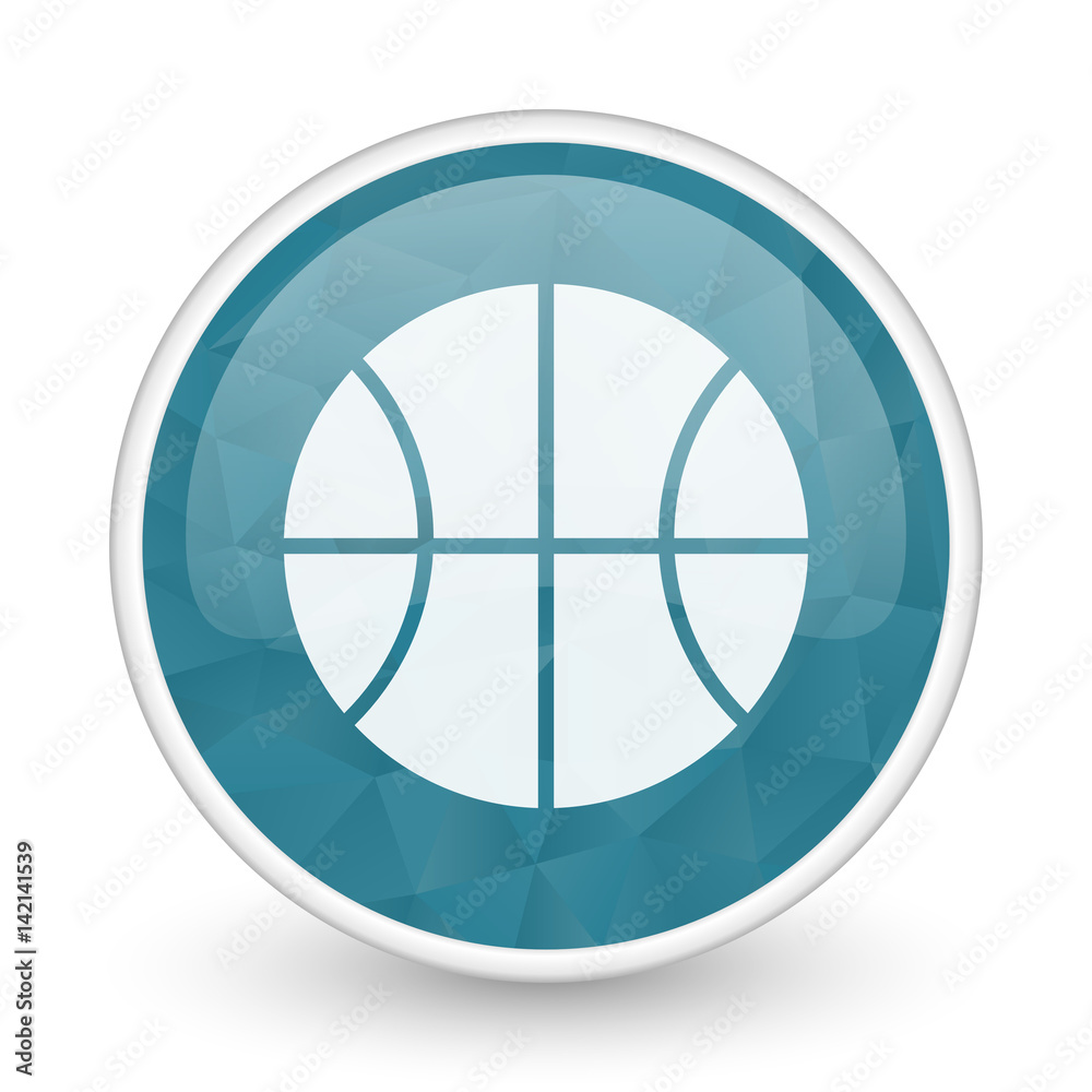 Ball brillant crystal design round blue web icon. Ball brillant crystal design round blue web icon.