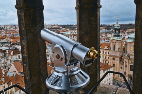 Observation deck on City Hall Tower in Prague