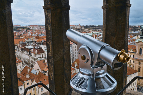 Observation deck on City Hall Tower in Prague