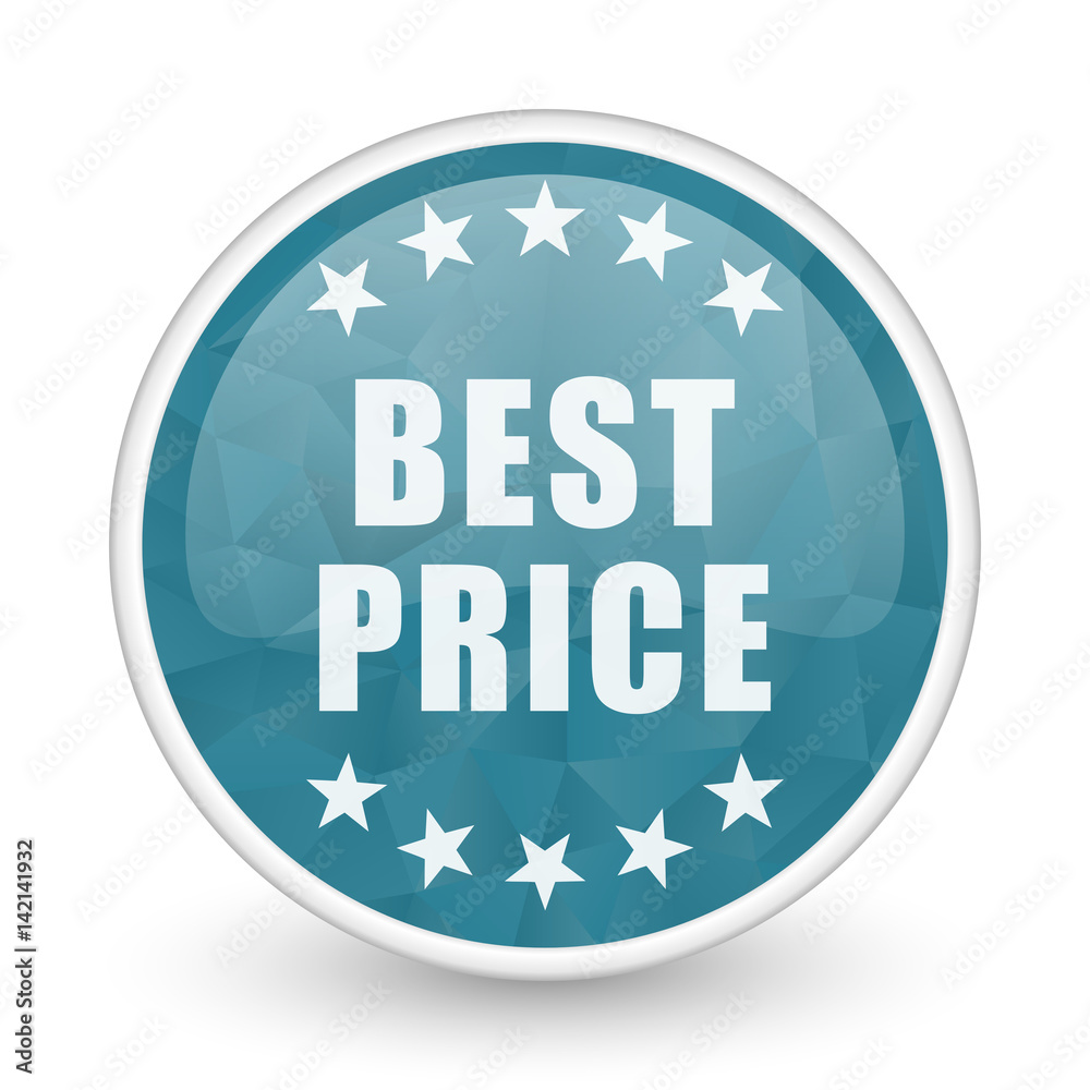 Best price brillant crystal design round blue web icon. Best price brillant crystal design round blue web icon.