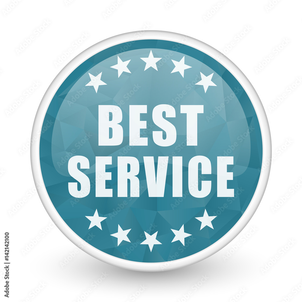 Best service brillant crystal design round blue web icon. Best service brillant crystal design round blue web icon.
