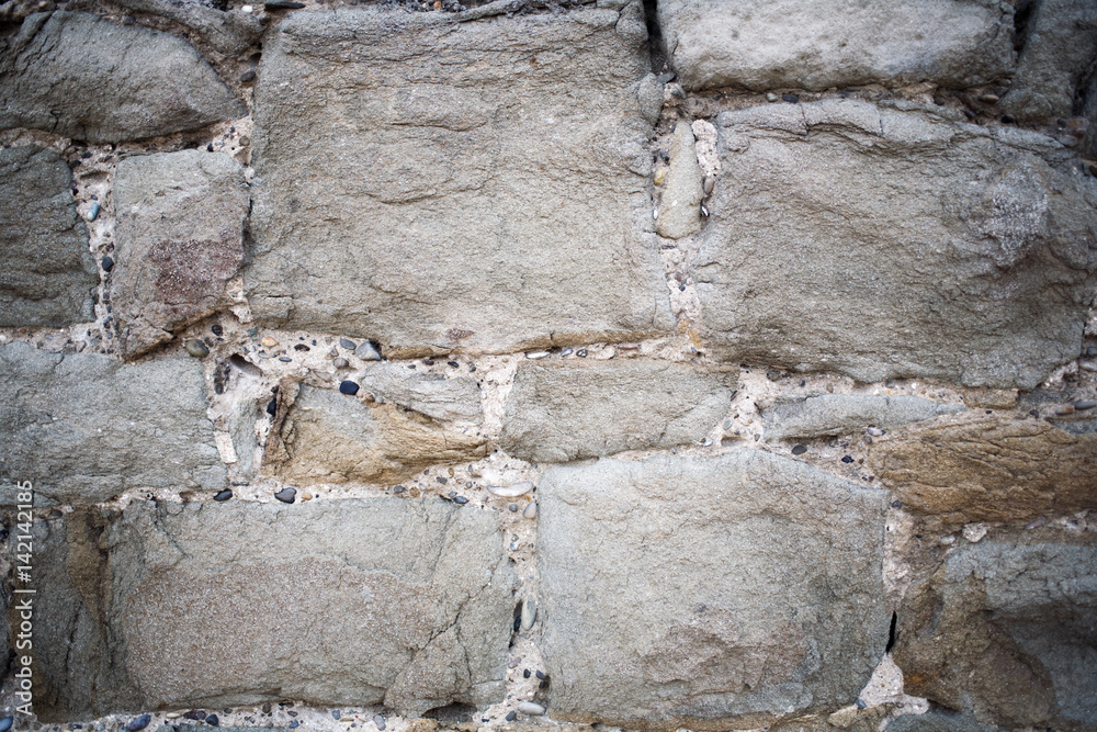 Background wall of large grey stones Background wall of large grey stones