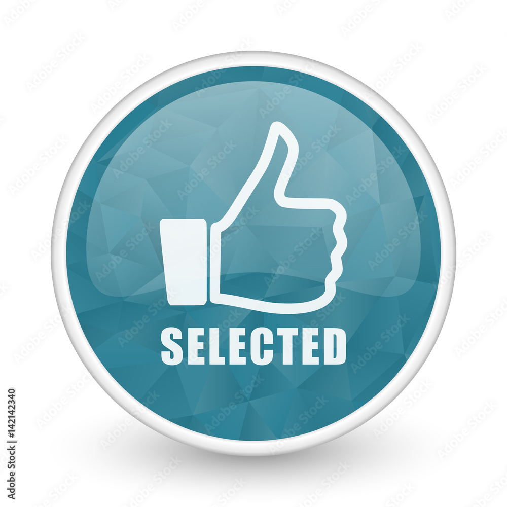 Selected brillant crystal design round blue web icon. Selected brillant crystal design round blue web icon.