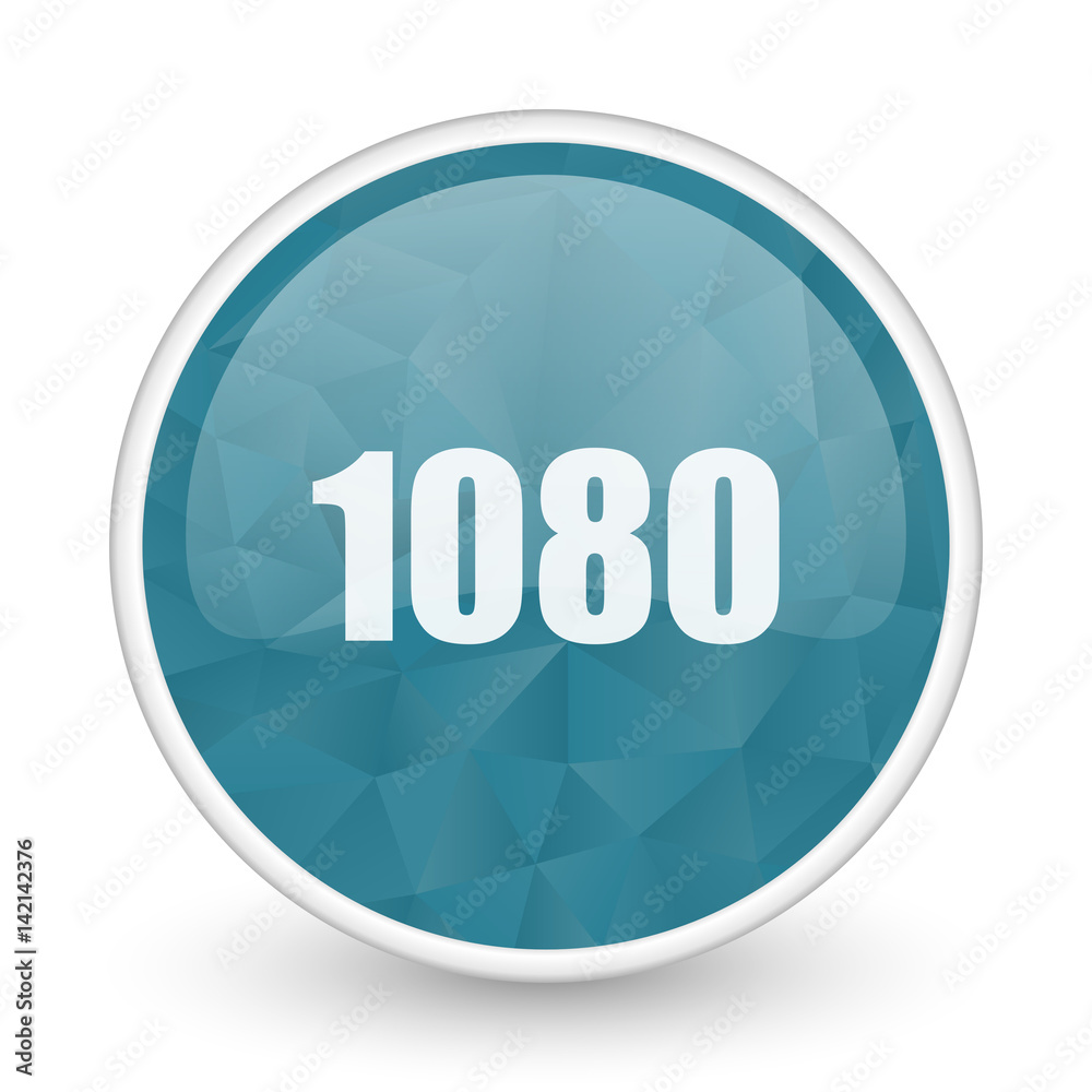 1080 brillant crystal design round blue web icon. 1080 brillant crystal design round blue web icon.