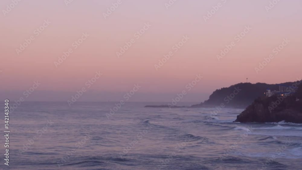 Timelapse Shot Of Chuam Beach In Donghae Si Gangwon South Korea Timelapse Shot Of Chuam Beach In Donghae Si Gangwon South Korea