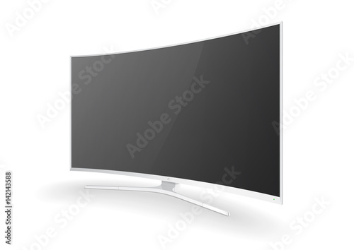Realistic modern plasma TV screen