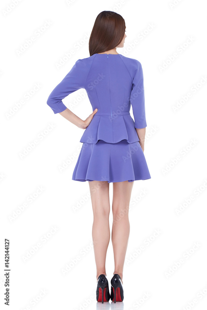 Beautiful sexy brunette woman skinny business style dress Beautiful sexy brunette woman skinny business style dress