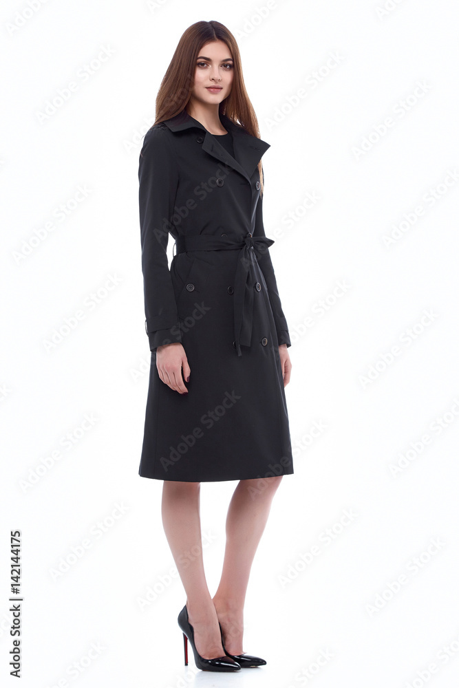 White background studio beautiful woman lady spring autumn White background studio beautiful woman lady spring autumn