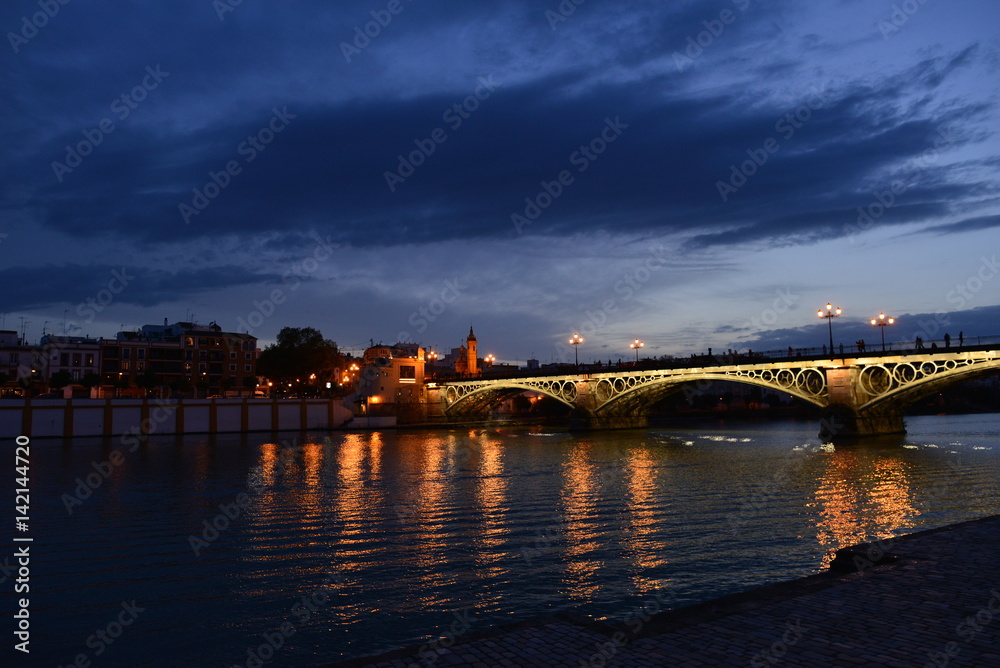 Abendstimmung Triana Brücke Sevilla