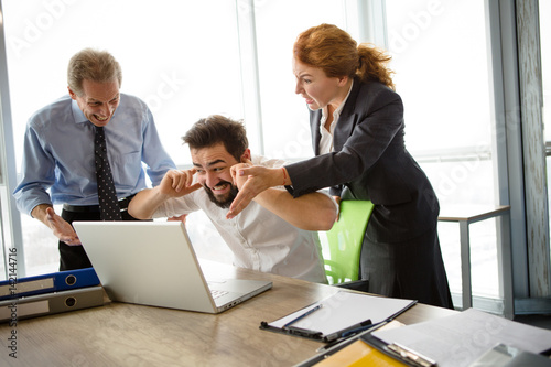 Photos Mobbing, stress, work, scandal concepts