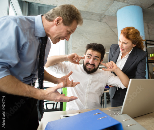 Fotografie Mobbing, stress, work, scandal concepts