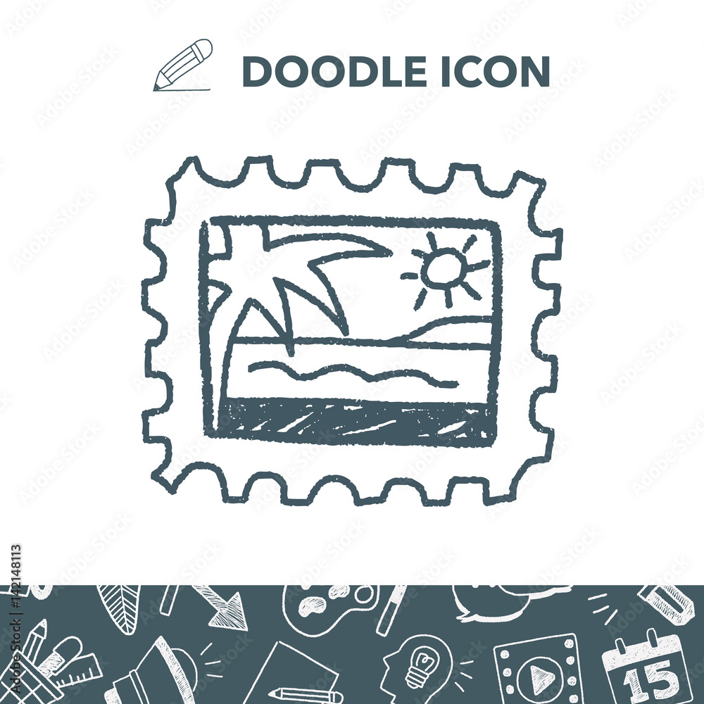 Obraz premium doodle stamp