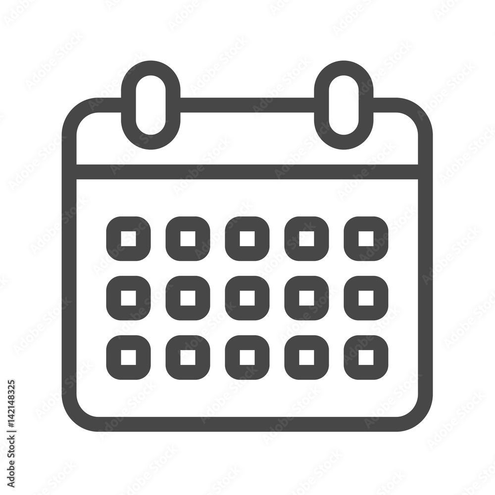 Calendar Thin Line Vector Icon. Flat icon isolated on the white background. Editable EPS file. Vector illustration. Calendar Thin Line Vector Icon. Flat icon isolated on the white background. Editable EPS file. Vector illustration.