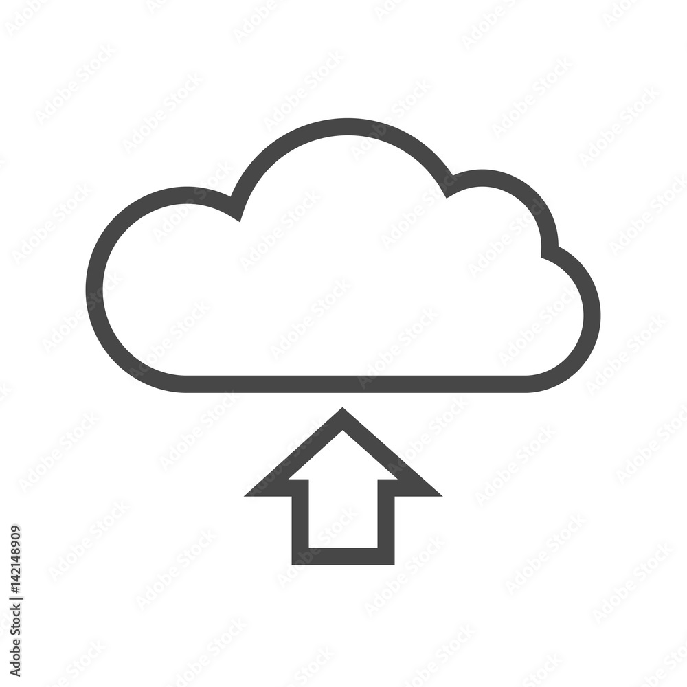 Cloud Storage Thin Line Vector Icon. Flat icon isolated on the white background. Editable EPS file. Vector illustration. Cloud Storage Thin Line Vector Icon. Flat icon isolated on the white background. Editable EPS file. Vector illustration.