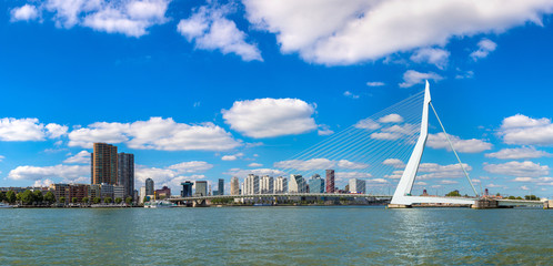Fototapete Erasmusbrücke Erasmusbrücke Rotterdam Schrägseilkonstruktion  © Sergii Figurnyi