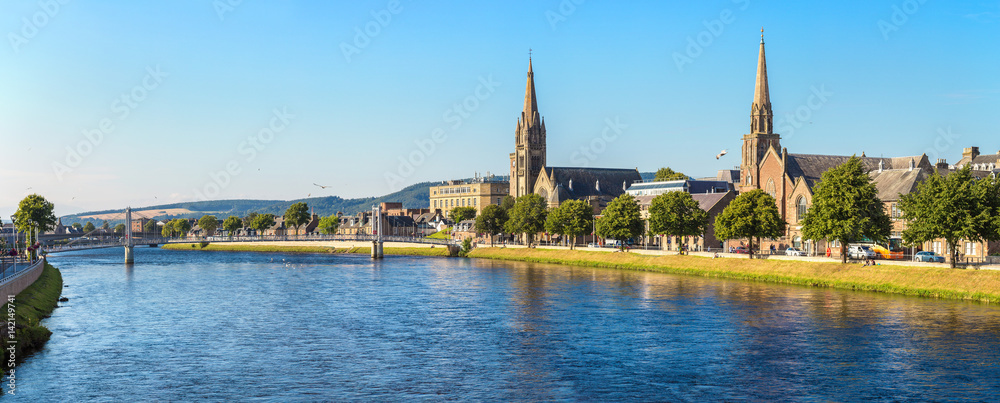 Naklejka premium Cityscape of Inverness, Scotland