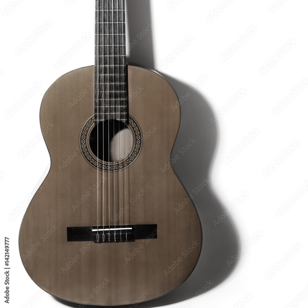Obraz premium Acoustic guitar classical guitar close up