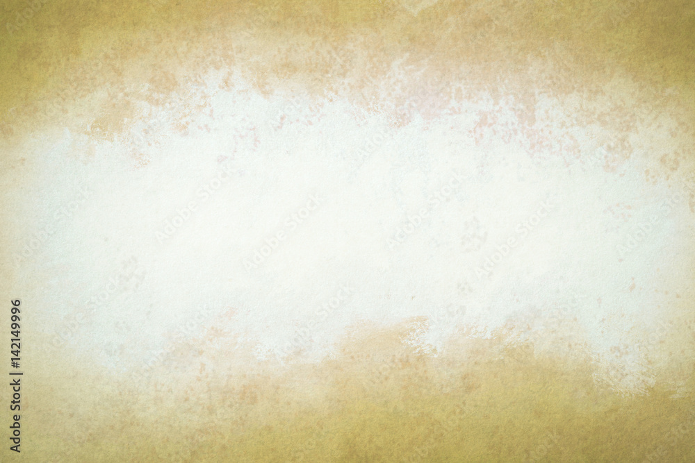 Paper painted yellow at edges background Paper painted yellow at edges background