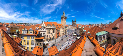 Photography Panoramic aerial view of Prague