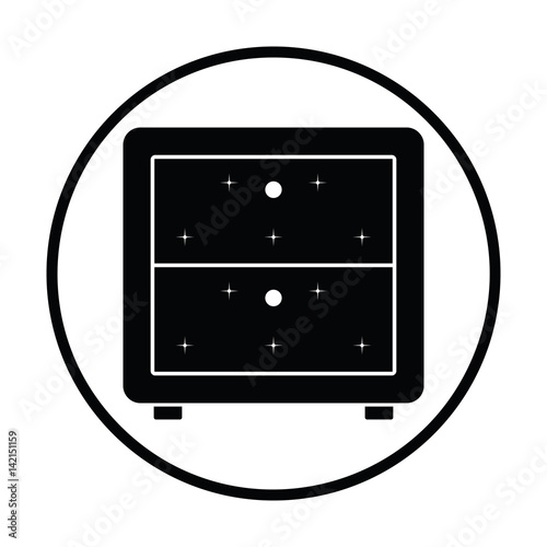 Bedroom nightstand icon
