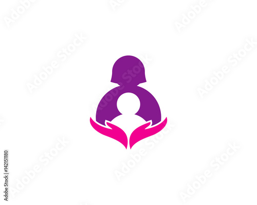 Mother Care Icon Logo Design Element