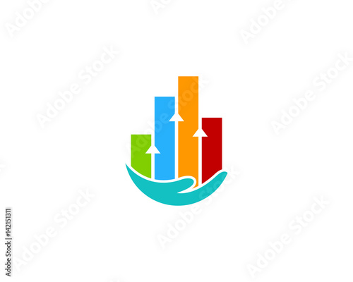Stats Care Icon Logo Design Element