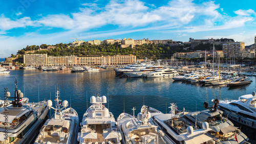 Bild auf Leinwand Port Hercule in Monte-Carlo