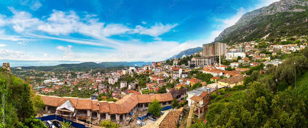 Naklejka premium View from Kruja castle, Albania