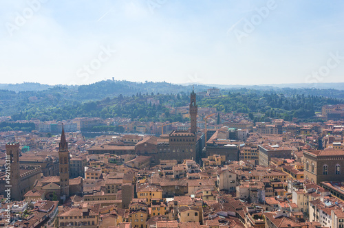 Aerial view of Florence cityscape