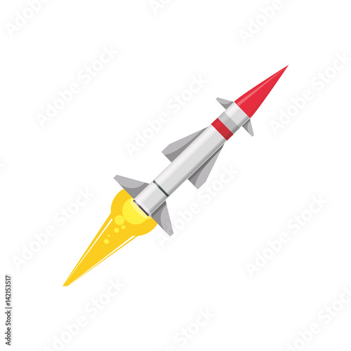 Missile rocket weapon icon vector illustration graphic design