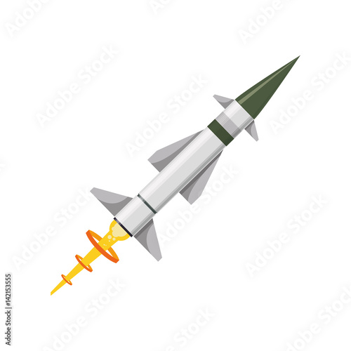 Missile rocket weapon icon vector illustration graphic design