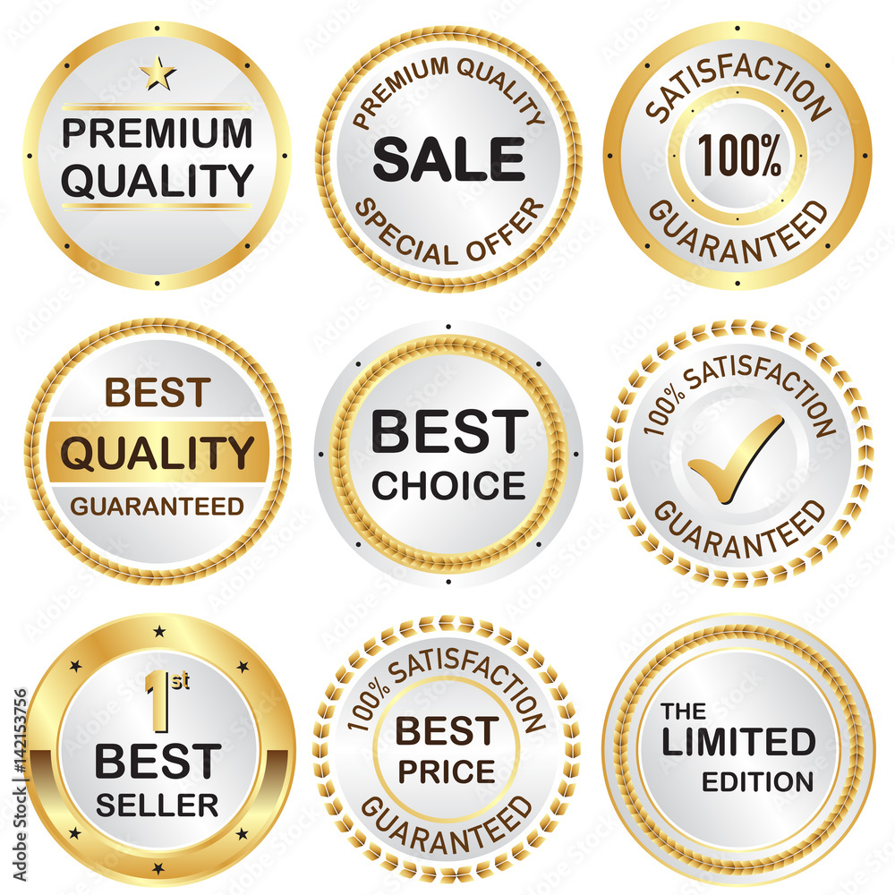 Set of business banner in premium gold and silver shade.