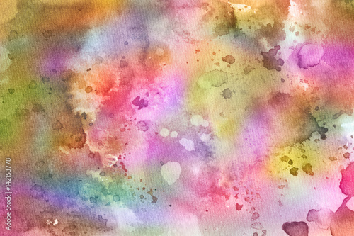Watercolor Wet Background. Abstract colorful watercolor for background. © itim2101
