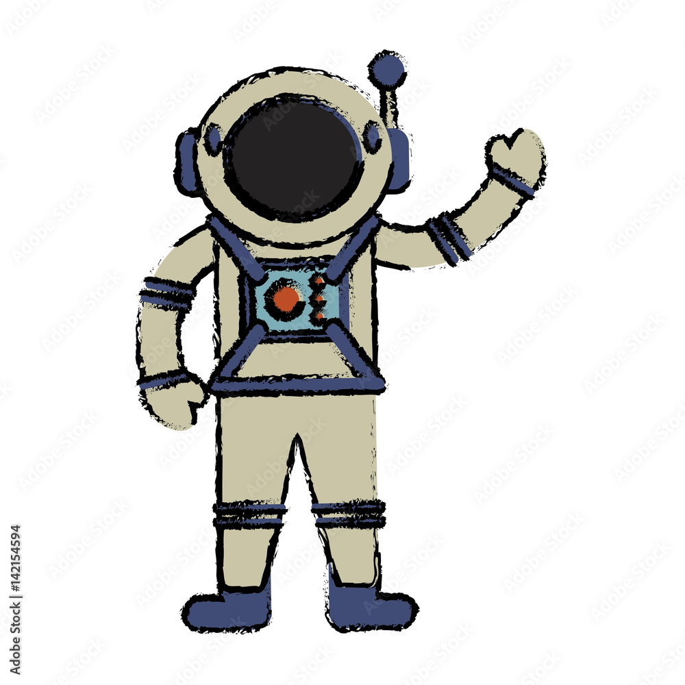 astronaut suit spaceman image vector illustration eps 10