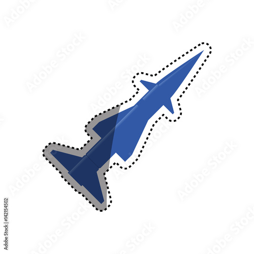 Missile rocket weapon icon vector illustration graphic design